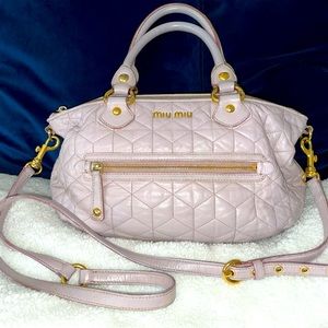 100% Authentic Miu Miu Prada quilted leather handbag with long strap included!